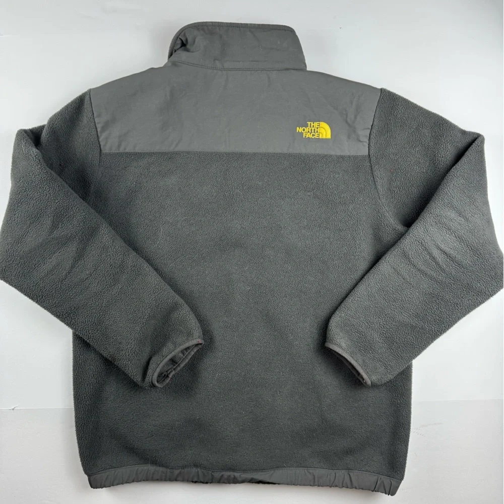 The North Face Boys Denali Jacket Gray with Yellow Highlights size XL